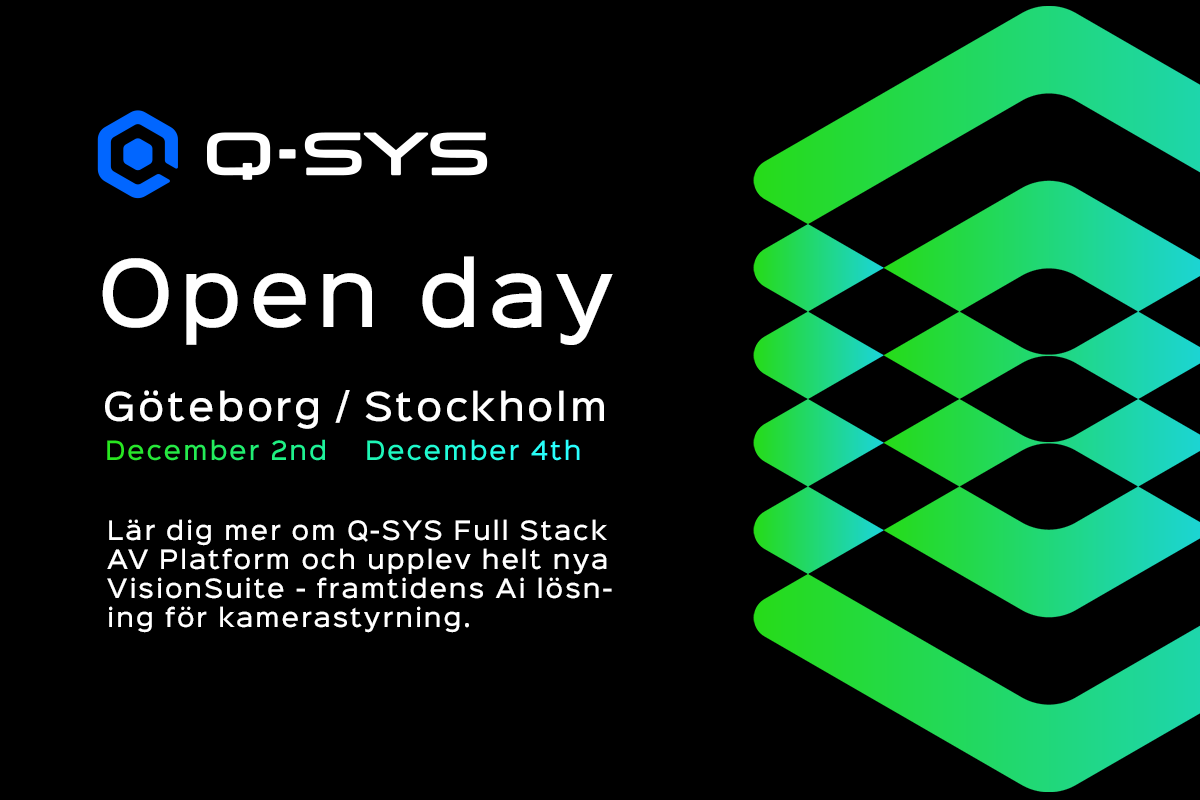 Q-SYS Open Days Banner
